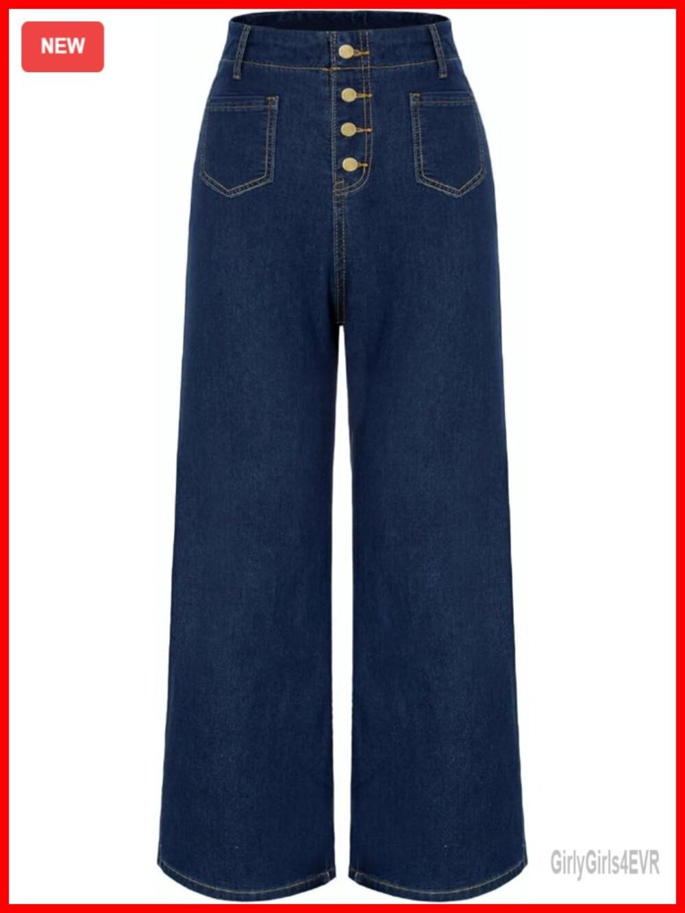 High Waisted Wide Leg Bell Bottom Jeans Stretchy Flare Denim Pants